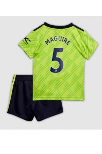 Fotbalové Dres Manchester United Harry Maguire #5 Dětské Třetí Oblečení 2022-23 Krátký Rukáv (+ trenýrky)